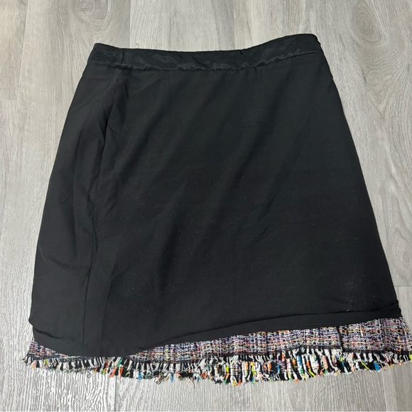 Ann Taylor Multicolor Tweed Fringe Raw Hem Skirt Women’s Size 6 Petite - Picture 10 of 12